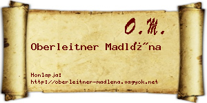 Oberleitner Madléna névjegykártya